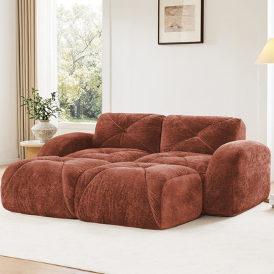 Rouge désossé en forme de U rouge avec velours doux et éponge haute densité 32d, style, conception antidérapante, mobile, sans assemblage, pour les espaces, revêtement