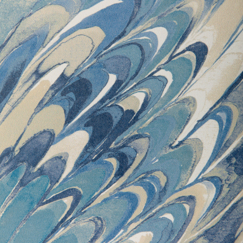 Garden Walk Taplow Abstract Pulp Blend Border, Capri/Sky