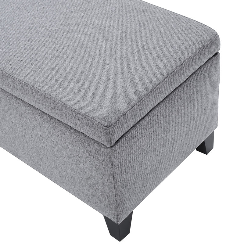 Élégant tissu gris avec rangement - Ajoutez une touche de classe de 16,96 po de large pour différents articles
