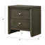 Table de chevet Ilana, finition grise