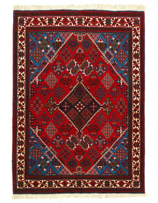 Tapis en laine d'agneau rectangulaire unique de 3 pi 6 po x 5 po Charnea