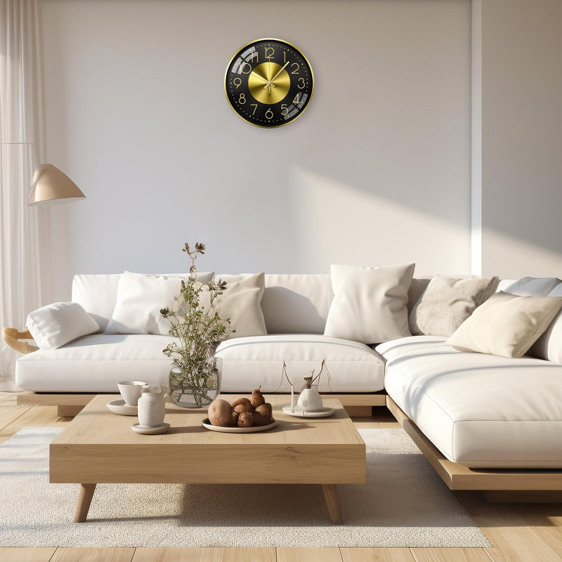Wall Clock, Black Gold