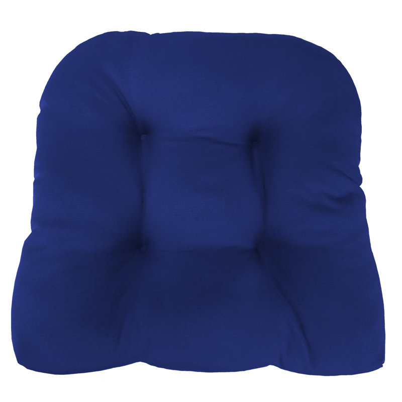 19" x 19" Outdoor Wicker Seat Cushion, Veranda Cobalt Polyester