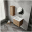 Lavabo de salle de bain mural 24 "avec lavabo et armoire latérale, porte