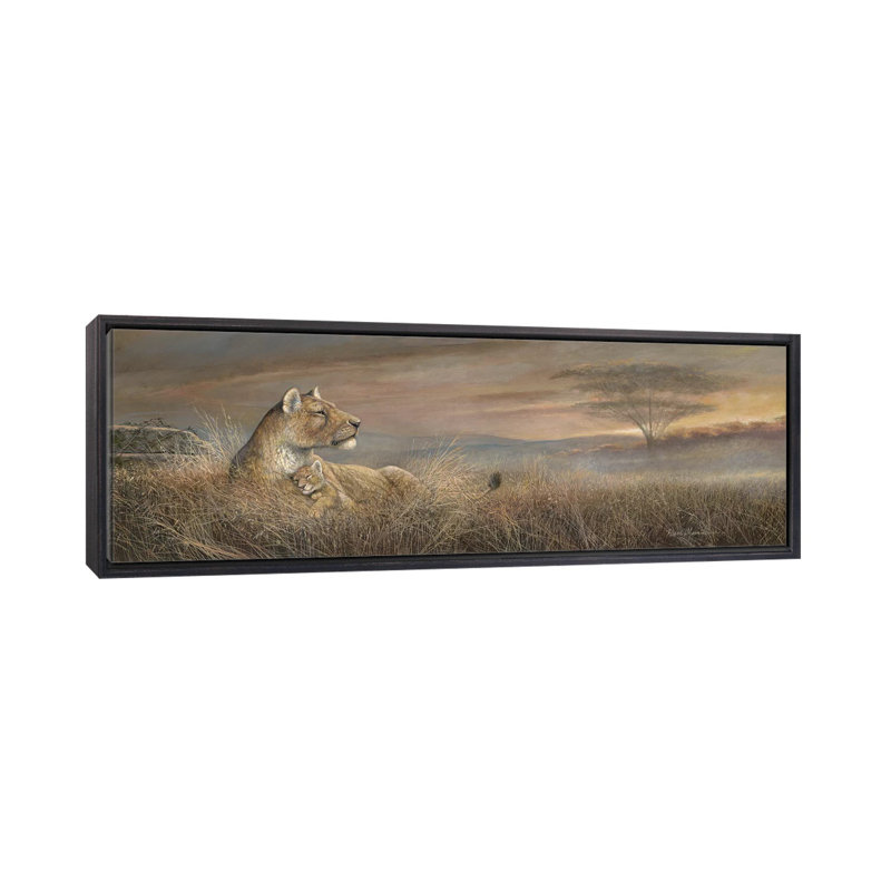 «Forever Safe» par Ruane Manning - reproduction d'art panoramique, H 20 po x l 60 po x P 1,5 po, Toile avec cadre noir patiné