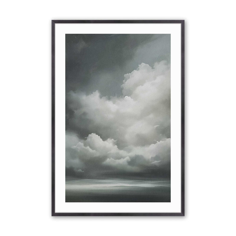 Sombre Skydance I, Cadre photo simple en zinc vieilli, 15.25" H x 12.25" W