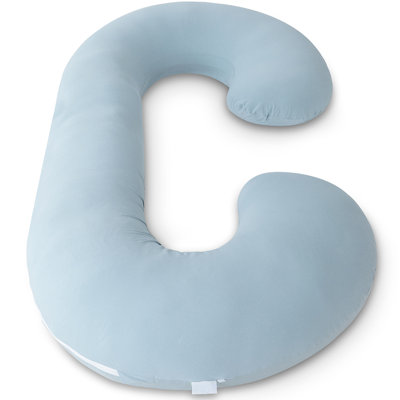 Pregnancy Pillows For Sleeping, Maternity Pillow With Cooling Cotton Cover, C Shaped For Pregnant Side Sleeping (green Jersey)