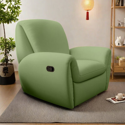 Fauteuil inclinable décontracté à large assise avec base en métal