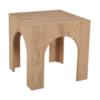 Coady Angely 20" Arched Wood Square Modern Rustic End Table by Latitude Run
