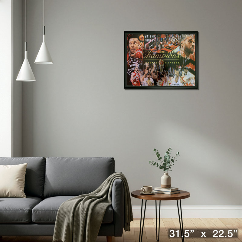 Toronto Raptors, toile encadrée 2019 Champs par Arrigo LE2019