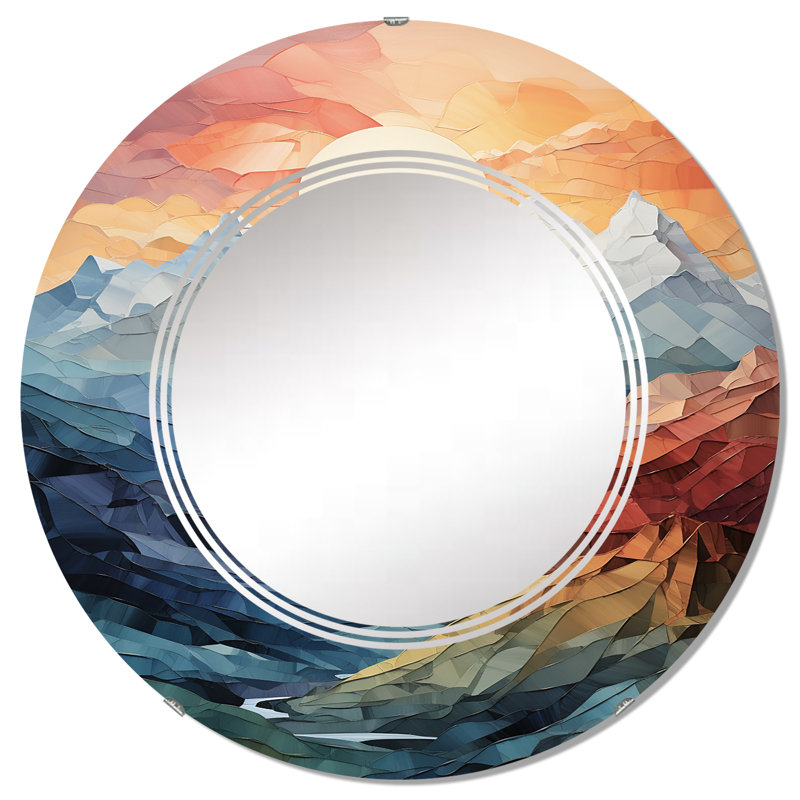 Cebalrai - Miroir mural rond, 32 po x 32 po
