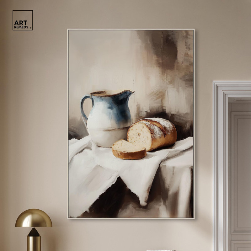 «Savour & Steam Canvas» par Art Remedy, Cadre argenté, H 55 po x l 37 po