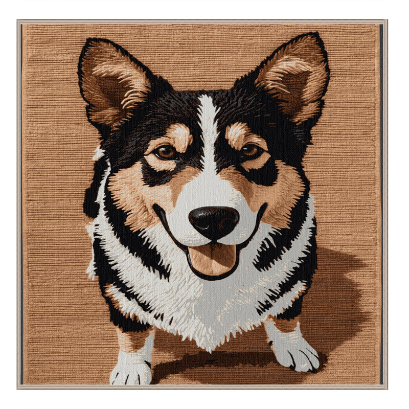  Tapis lavable coréen Jindo Dogs, Carré 3 pi