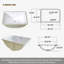 20.5" W X 14.4" D Undermount Rectangular Bathroom Sink Ceramic Vitreous China Basin White Bath Vessel Sink with Integrated Overflow
