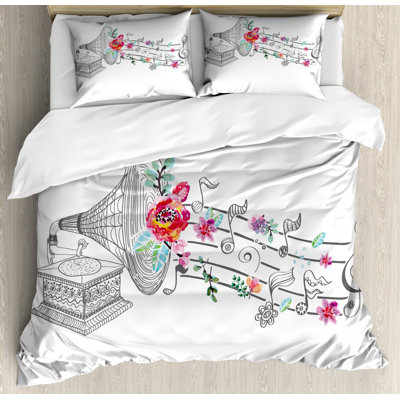 Boykins White Microfibre 350 TC Duvet Cover Set