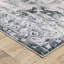 Tapis de couloir oriental antidérapant 8 pi gris et ivoire