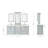 85'' Double Bathroom Vanity with White Quartz Top-1063983450