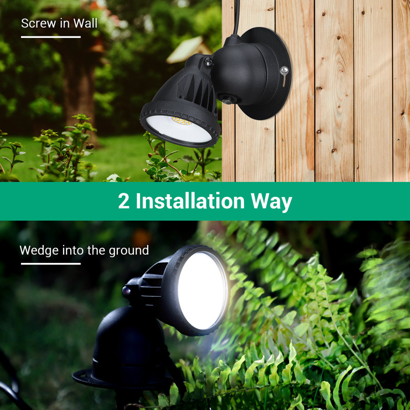 Matte Black Plug-in Integrated LED Metal Spotlight Pack