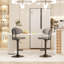 Breeaunna Swivel Upholstered Adjustable Height Counter Stool with Metal Frame