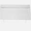 Bureau d'ordinateur, bureau personnel, ordinateur portable, tablettes de rangement, l 48 po, travail, stratifié blanc, métal blanc, contemporain, moderne-1813566042