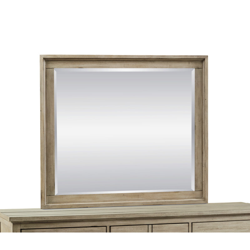 Miroir, miroir de commode avec cadre en bois