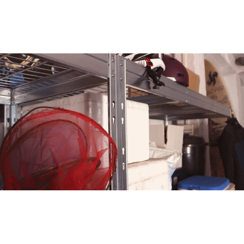  Ar Shelving 5-Tier Galvanized Steel Garage Storage Shelving Unit in Silver with Wire Racks NSF Certified