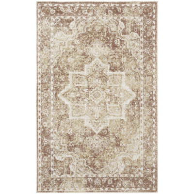 Bungalow Rose Covelle Machine Washable Rust Vintage Indoor Rug