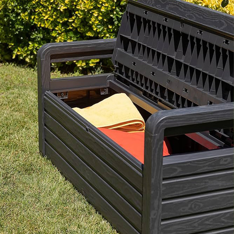Foreverspring Plastic Outdoor Bench, Anthracite