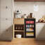 Grande armoire à café avec espace réfrigérateur, mini armoire réfrigérateur avec rangement pour le vin, support de réfrigérateur, buffet, table, armoire à vin pour cuisine, salle à manger-1294021984