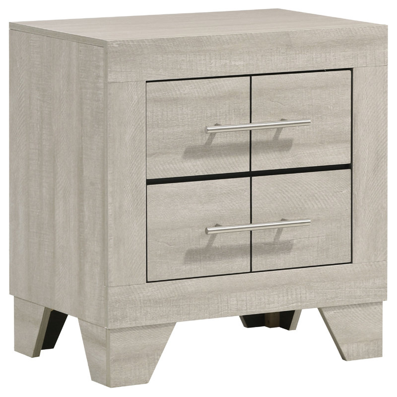 Table de chevet avec 2 tiroirs Qanto
