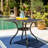 Rust- 37" Square Patio Table - Aluminium, Lightweight, Copper Flicker Aluminium For Outdoor Recreation , Rust-,