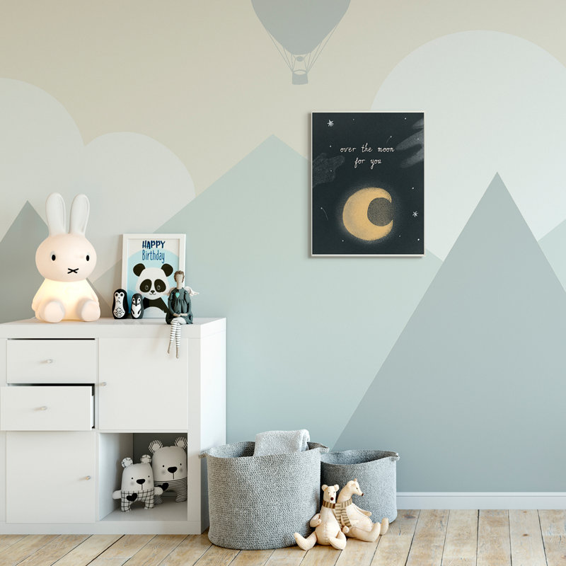 Lerman au-dessus de la lune, Plaque de bois, H 19 po x l 13 po x P 0,5 po