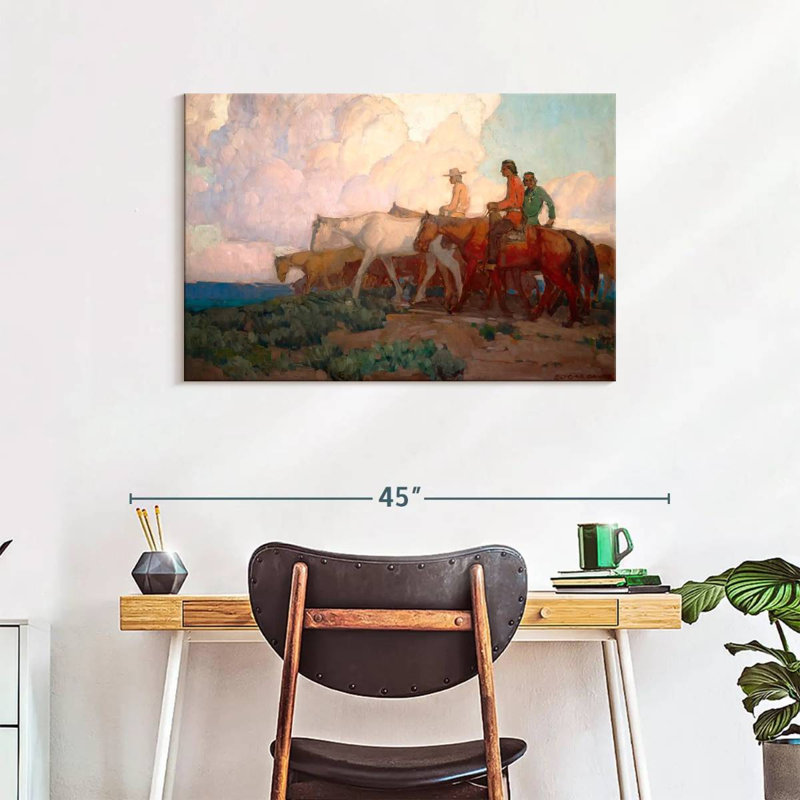 Lelar Navajo Range Riders, 24" H x 36" W