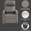 Fauteuil inclinable moderne pour le salon - Canapé inclinable avec soutien lombaire, dossier à oreilles ergonomique, repose-pieds relevable et revêtement en similicuir durable
