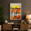 Zebras At Golden Hour Tropical - Print-136705710-136705711