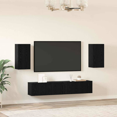 TV Cabinet Set 4 Pcs 80 X 30 X 30 Cm Engineered Wood