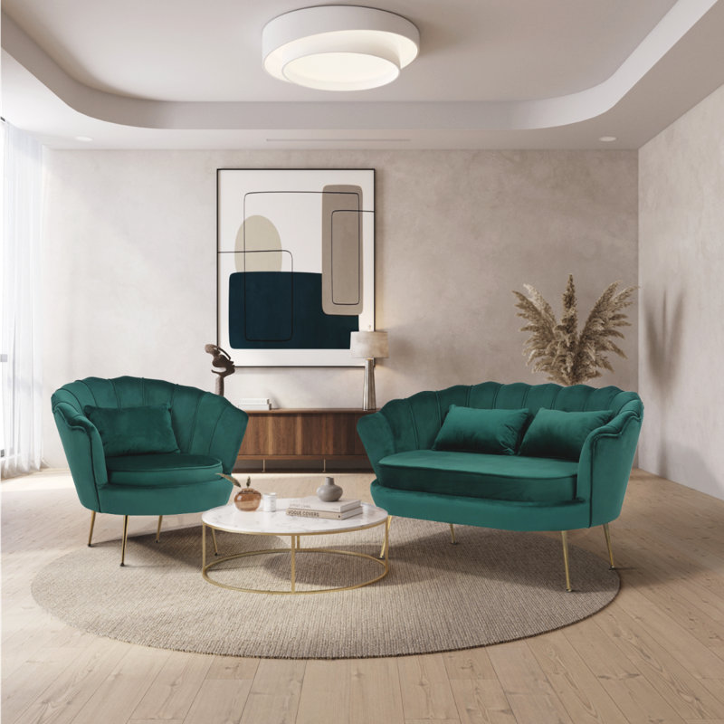 2 - Piece Velvet Living Room Set