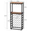 Floor Wine Bottle Rack Rustic Brown