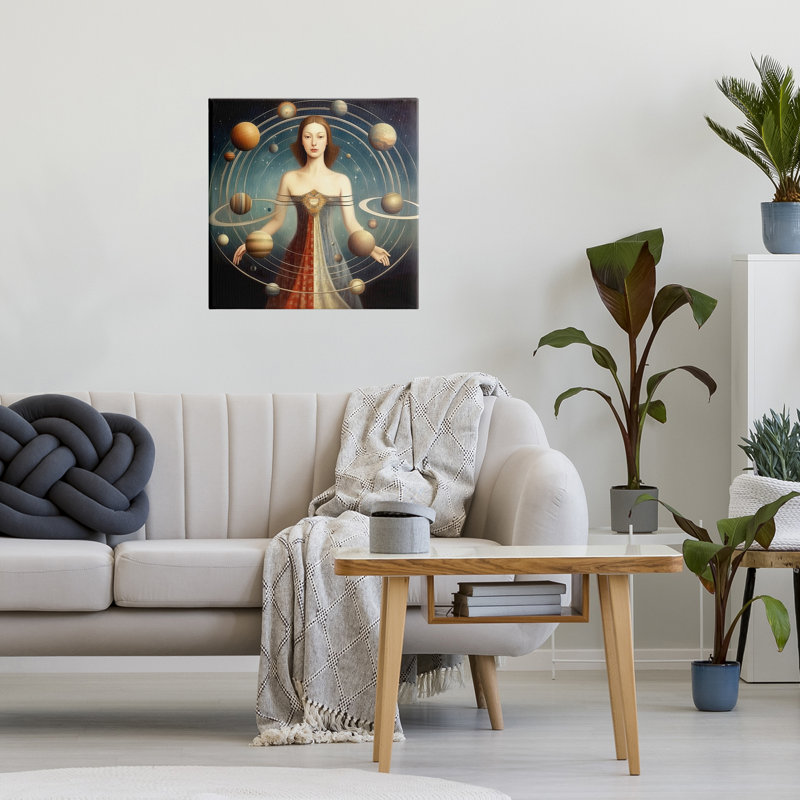 «Galactic Orbits Woman», toile par Sasha, H 17 po x l 17 po