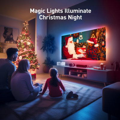 19.6 Inch TV Backlight LED Strip, HDMI Screen Sync Box, RGB Colour Changing Lights with Music Sync & App