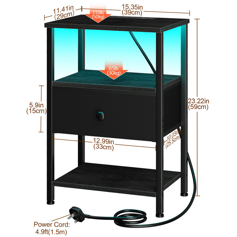 End Table, Black