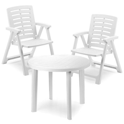 Bukuroshe Plastic Table And Folding Chair Set Folding Chair Set