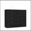 Commode 8 tiroirs pour chambre à coucher, commode de chambre moderne en bois, commode 8 tiroirs, commode haute pour placard, organisateur de commode pour le salon, placard, couloir noir-235625272