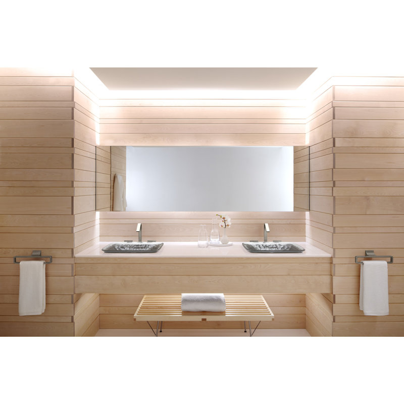 Kohler Inia, Artist Editions Rectangle Glass Wading Pool Bathroom Sink, Opaque Doe