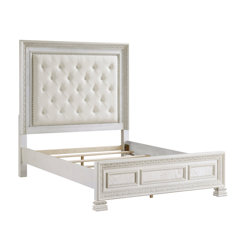 Lucea Bed Frame With Upholstered Headboard, California King