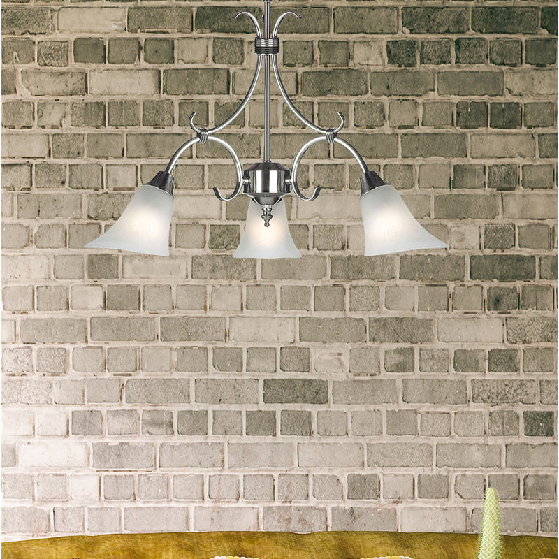 Bancroft 3-Light Chandelier, Antique Silver