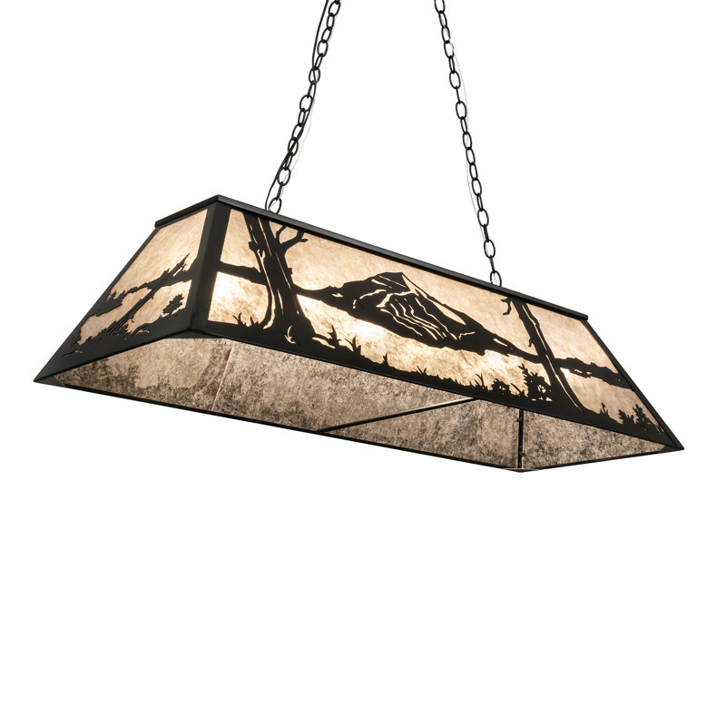 Rustic Lodge 6 - Light Pendant, Silver Mica
