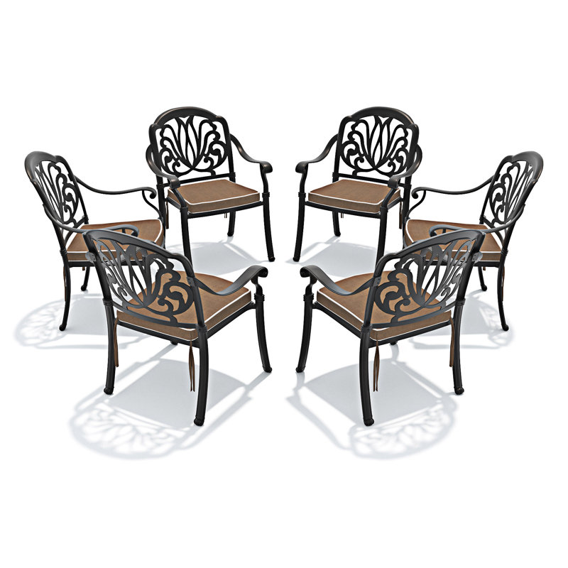 Ensemble de 6 chaises de patio en aluminium, 6