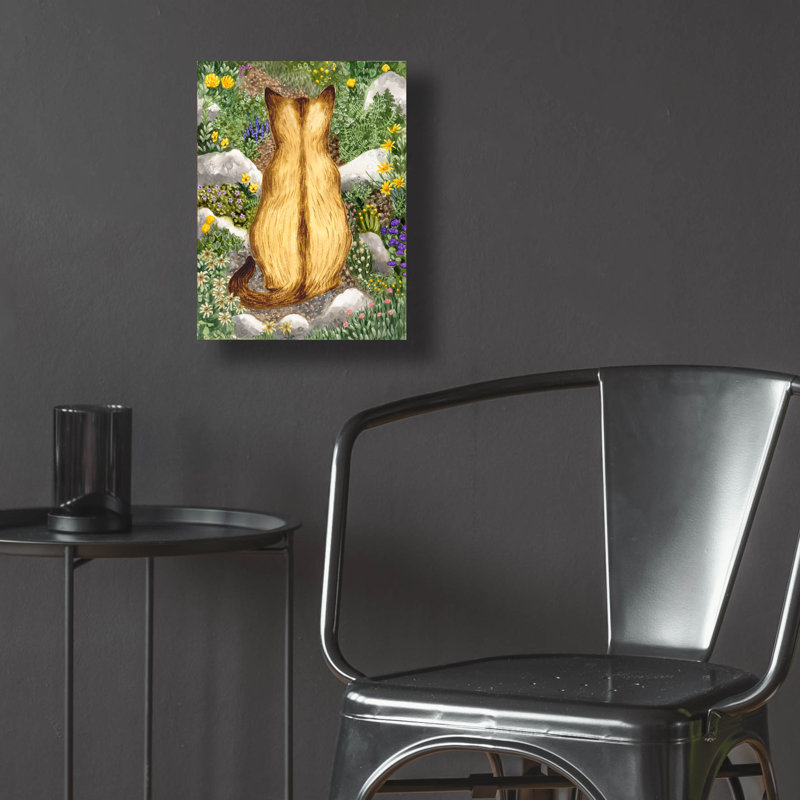 Art mural en verre Epic Art «Siamese In Rock Garden Back» par Gale Pitt, 12 po x 16 po