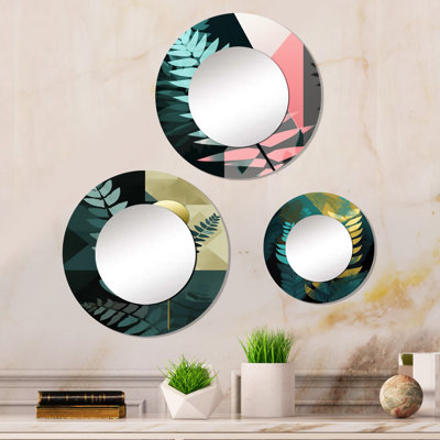 Miroir mural rond en aluminium Dilean